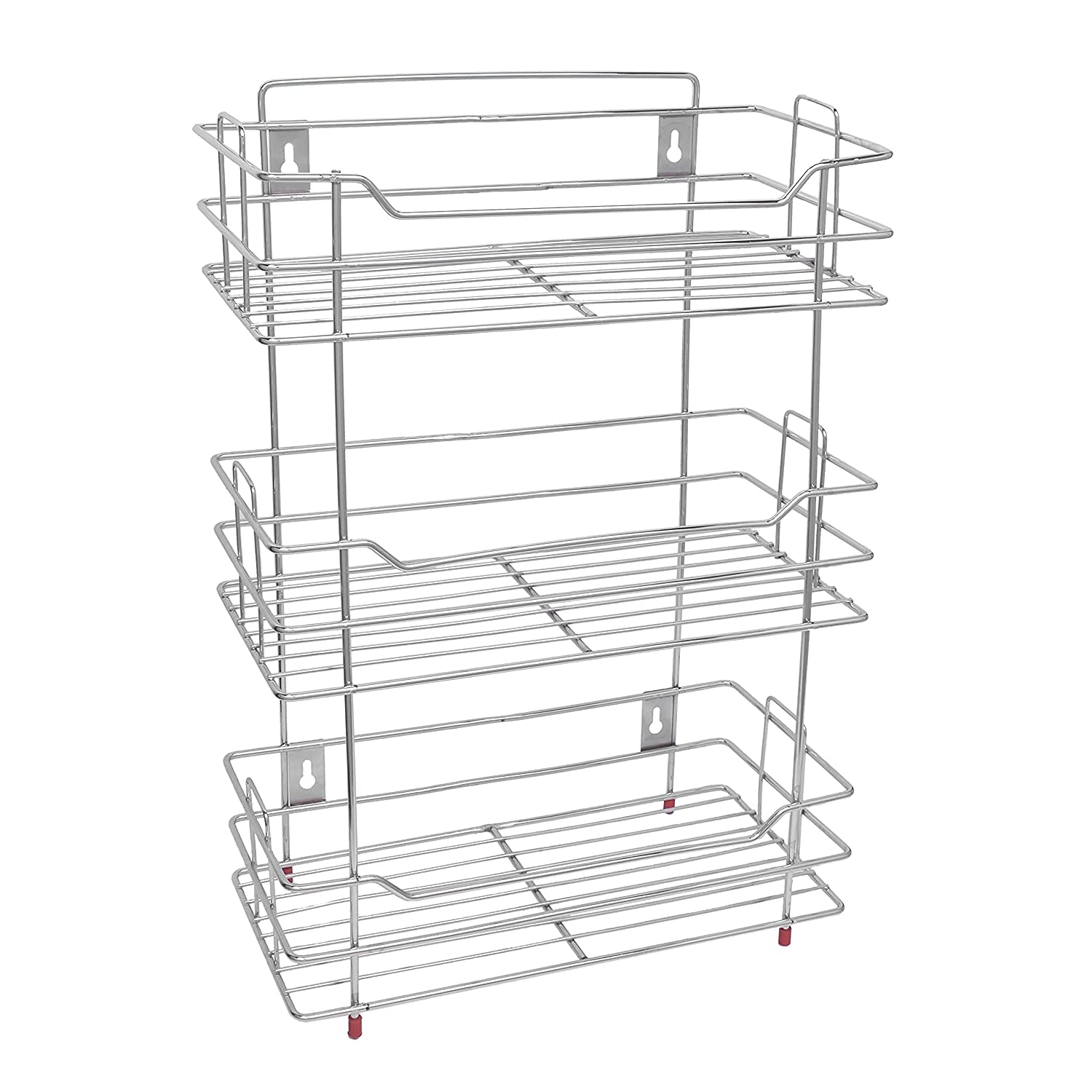 Floral® Stainless Steel Multipurpose 3 Tier Kitchen Rack/Storage Shelf