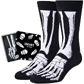 Skeleton Bone Socks Gifts - Men Teens Boys Halloween Doctor Gift Ideas | Gift Box, Skeleton Bone Socks, Skeleton Bone Gift Idea, Stocking Stuffer, Novelty-Themed Design