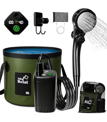 Douche de camping portable 12V avec pompe immergée Douche de voyage