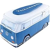 BRISA VW Collection Volkswagen Neoprene Universal Makeup Cosmetics Toiletry Travel Pharmacy Bag in T2 Bus Design (Large)