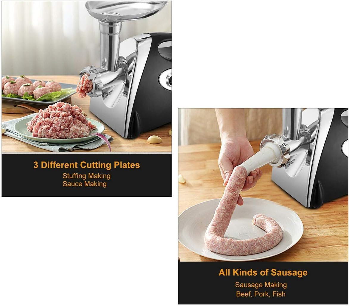 Electric Meat Grinder and Duty Household Sausage Maker Meats Mincer Food Grinding Mincing Machine with Kibbe Attachement - Image 3