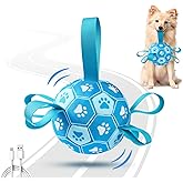 Qraxond Interactive Dog Toys Dog Soccer Ball to Keep Them Busy(Blue) | Durable Automatic Moving Jumping Dog Balls with Straps for Small/Medium/Large Dogs,Rechargeable,Not for Aggressive Chewers