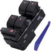 Obaee Driver Master Power Window Switch for 2007-2016 GMC Acadia 20945224 | Front Left Driver Control; Replaces OEM 25789239 901-990, Red Light