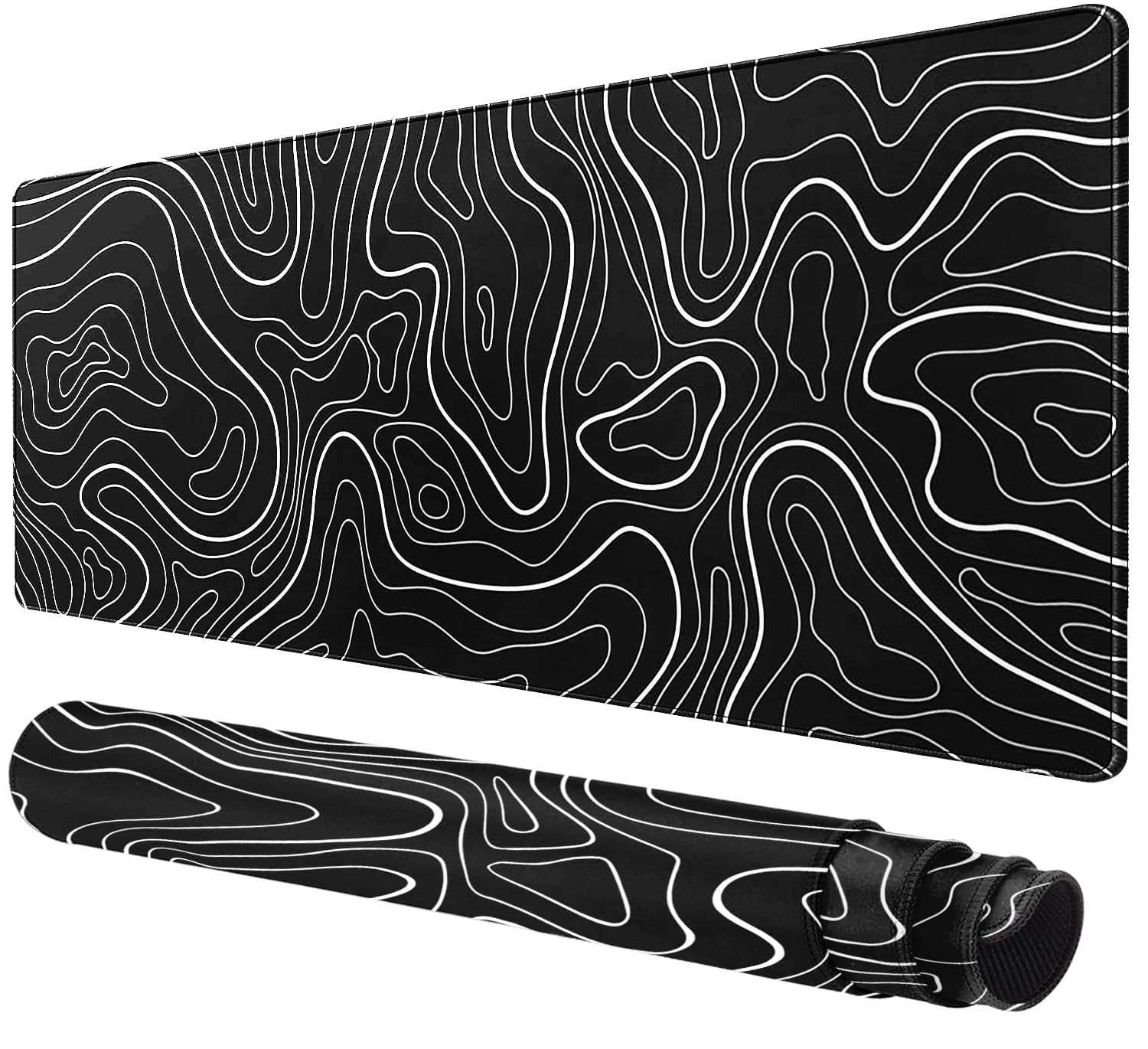 Photo 1 of Large Mouse Pad for Desk - Gaming Mouse Pad with Non-Slip Base Stitched Edges, Mousepad for Keyboard and Mouse