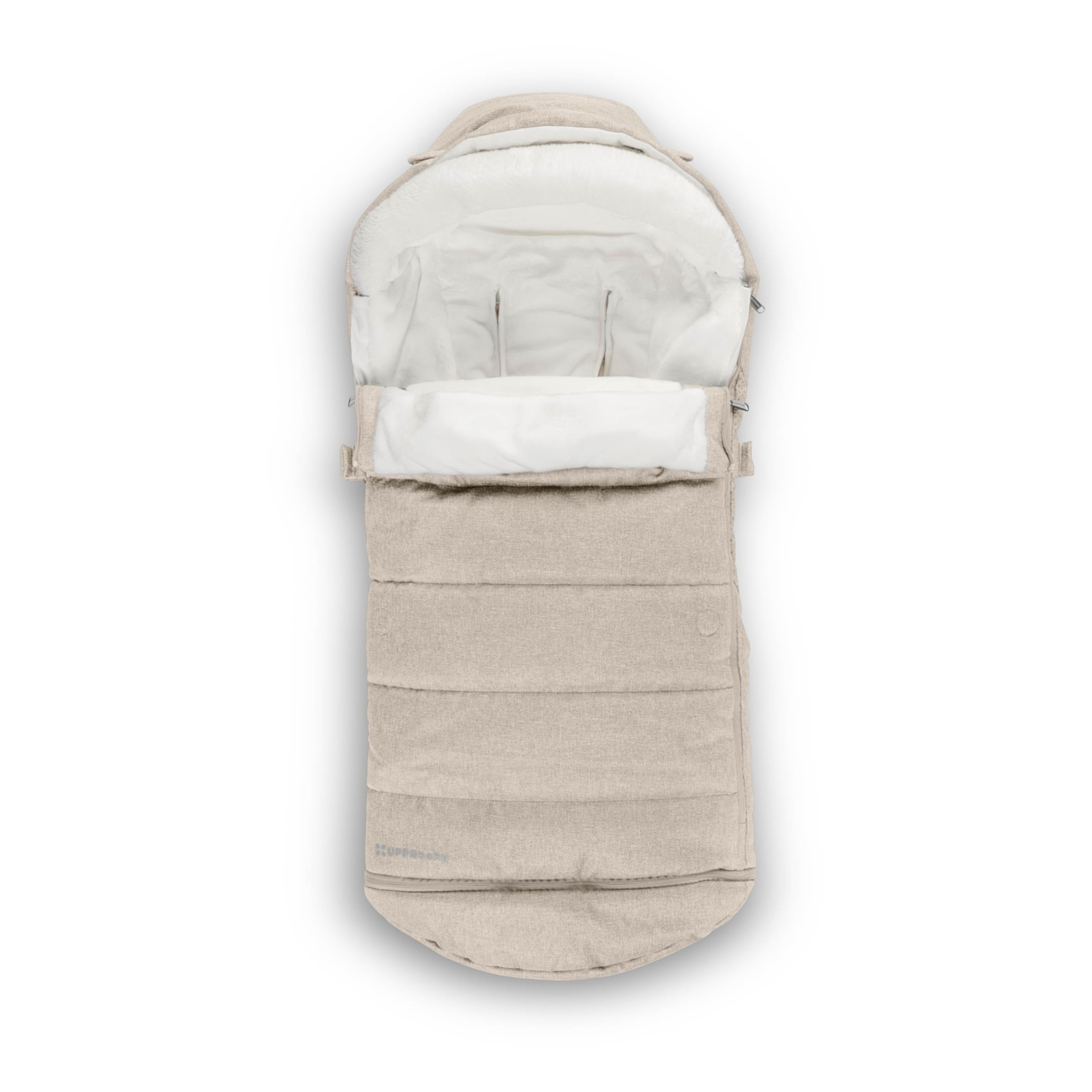 UPPAbaby CozyGanoosh 2-in-1 Seasonal Footmuff - Easily Attaches to UPPAbaby Strollers and RumbleSeat – Versatile, Ultra-Plush Zip-Out Liner for Cold Weather - Declan (Oat Mélange) Image