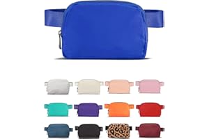 YOSHUYUKI Fanny Pack Cross Body Bag Small Crossbody Bags for Women Men Trendy Nylon Waterproof Mini Purse Travel Running Belt Bag Lulu Dupes Bum Hip Chest Waist Pack Side Bag Must Have 2023 Blue
