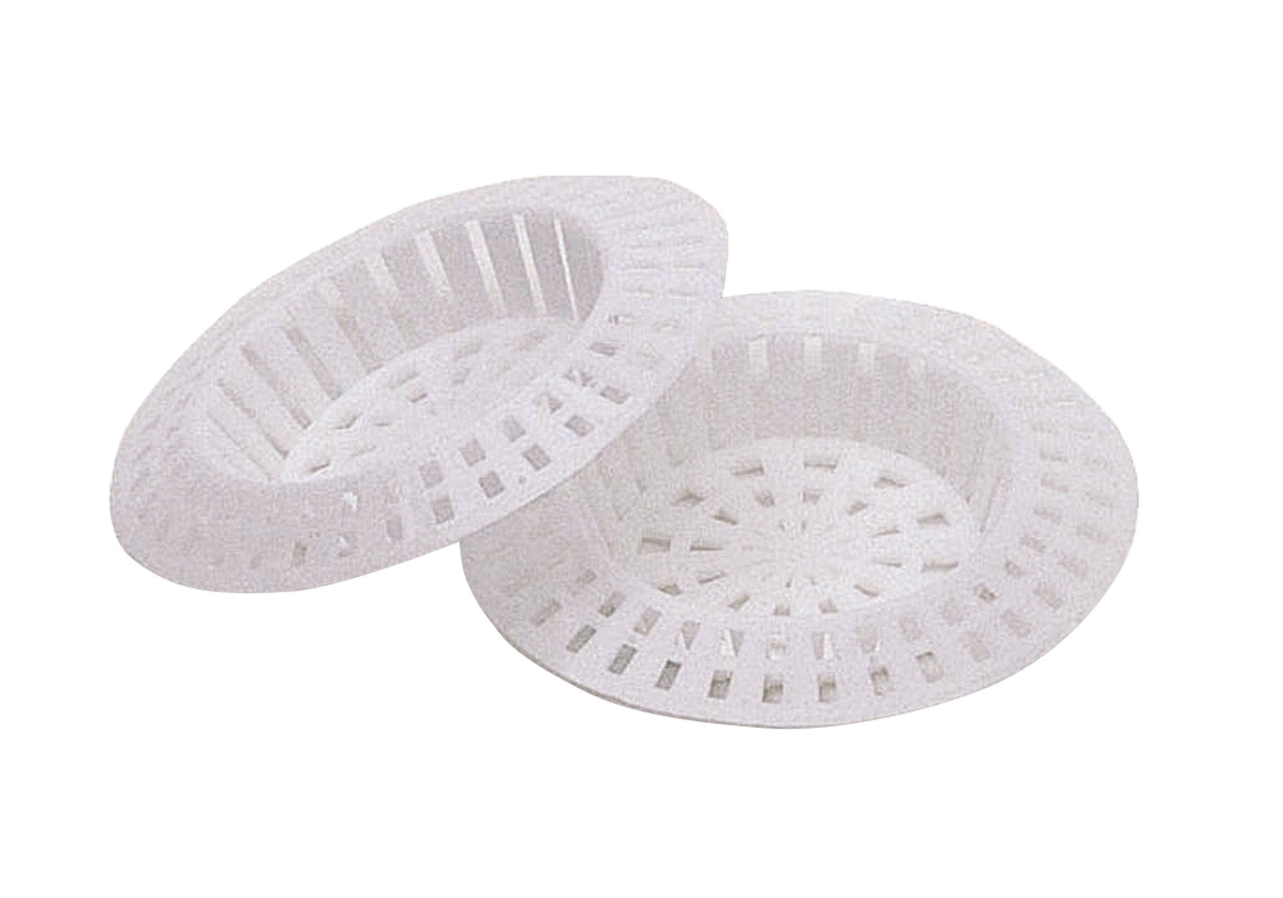 KitchenCraft Plastic Bath/Kitchen Sink Strainer Set, 7 cm (Pack of 2) - White