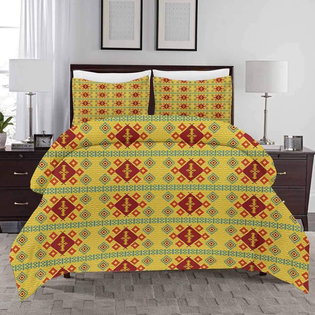 HouseLook Duvet Cover Set Native American Lightweight Coverlet Quilt Set Native Tribal