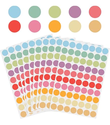 2 Rolls Color Coded Dot Stickers Sticker Labels Envelope Seal Stickers