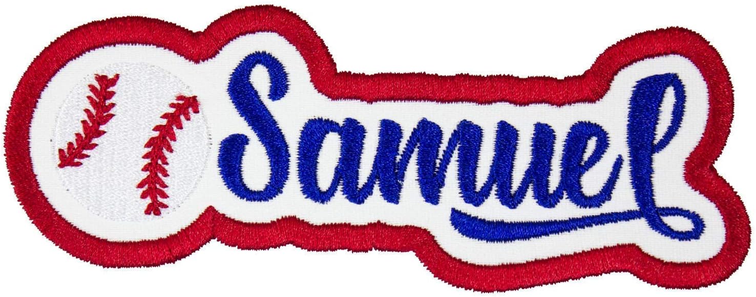 Mixed Media - Baseball Name Personalized Applique Patch in your choice of sew on or Iron on patch