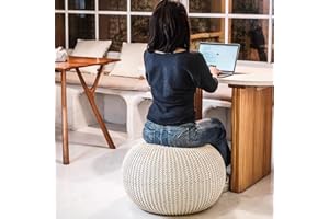 ART pinecone Yoga Ball Cover - Cotton Rope Cover for Exercise, Birthing, Stability, Fitness, Balance, Pilates Ball (65 cm/26" Off White)