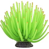 GloFish Green Anemone Ornament, Glowing Aquarium D&eacute;cor | 45"D x 45"W x 25"H, Glows Under GloFish LED Lights, For Freshwater GloFish Fish Tanks