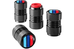 ANNLOYSKY 4PCS Tire Valve Stem Caps to BMW M 3 5 7 X1 X3 M3 M5 X1 X5 X6 Series Accessories, Aluminum Tire Valve Cap Set, Corrosion Resistant, Universal Stem Covers for Cars Trucks Motorcycles SUVs Bikes