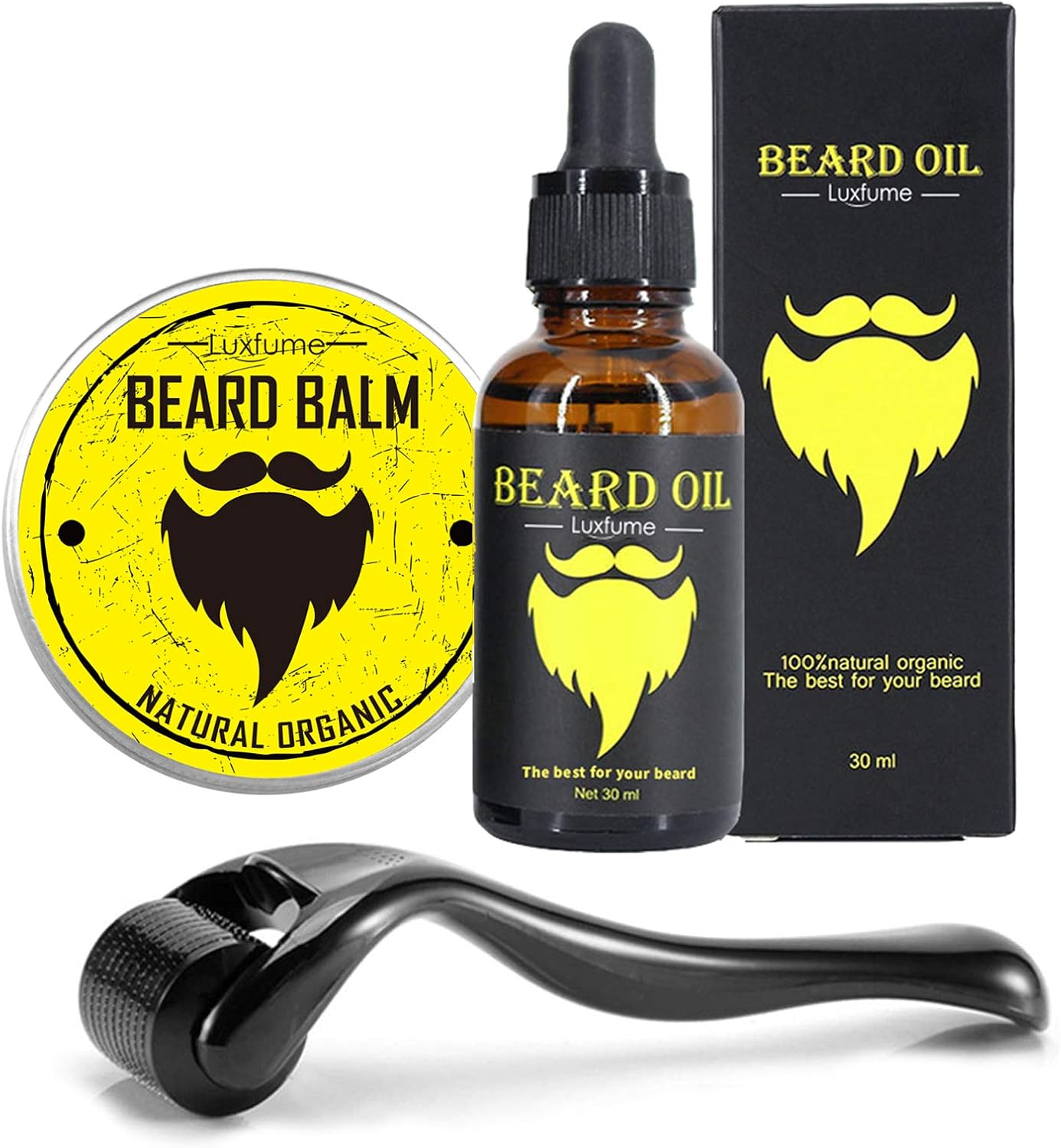 Beard Growth Kit, OCHILIMA Beard Derma Roller Kit for Men, Facial Hair