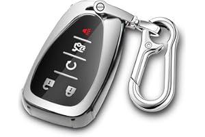 QBUC For Chevrolet Key Fob Cover With Keychain for Chevy Cruze Camaro Malibu Traverse Spark Equinox Sonic Volt Bolt Trax