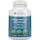 Magnesium Glycinate 400mg - 100% More 270 Magnesium Tablets (not Capsules), Highly Bioavailable, Non Buffered, Vegan and Vege
