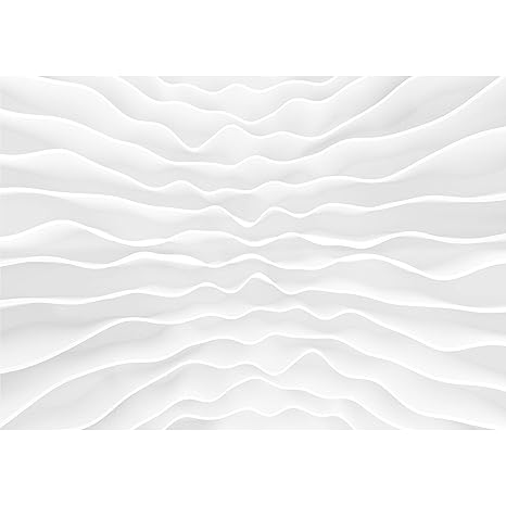 decomonkey Fototapete 3d Effekt Weiß 350x256 cm XL Tapete Fototapeten Vlies Tapeten Vliestapete Wandtapete moderne Wandbild W