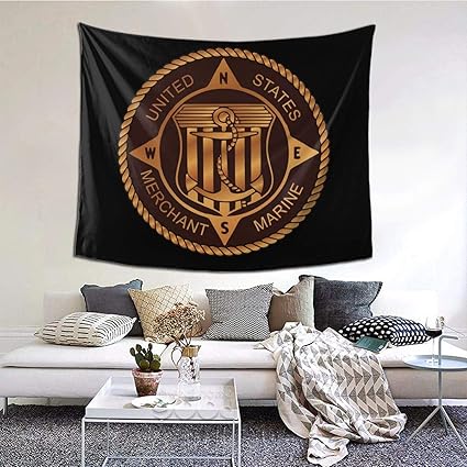 FHDSF Merchant Marine Bronze con Tapiz de Pared Estadounidense para