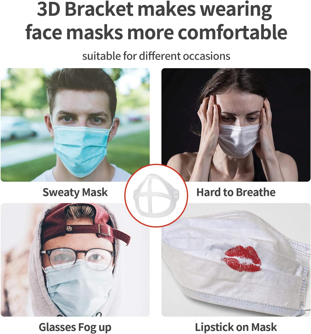 3D Face Inner Bracket,Protect Lipstick Lips,Internal Support Holder Frame Nose Breathing smoothly (5): Health & Personal Care