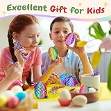 YILCER 4Pcs 3D Printed Dragon Eggs Inside Dragon Easter Gift Set Multicolor view 4