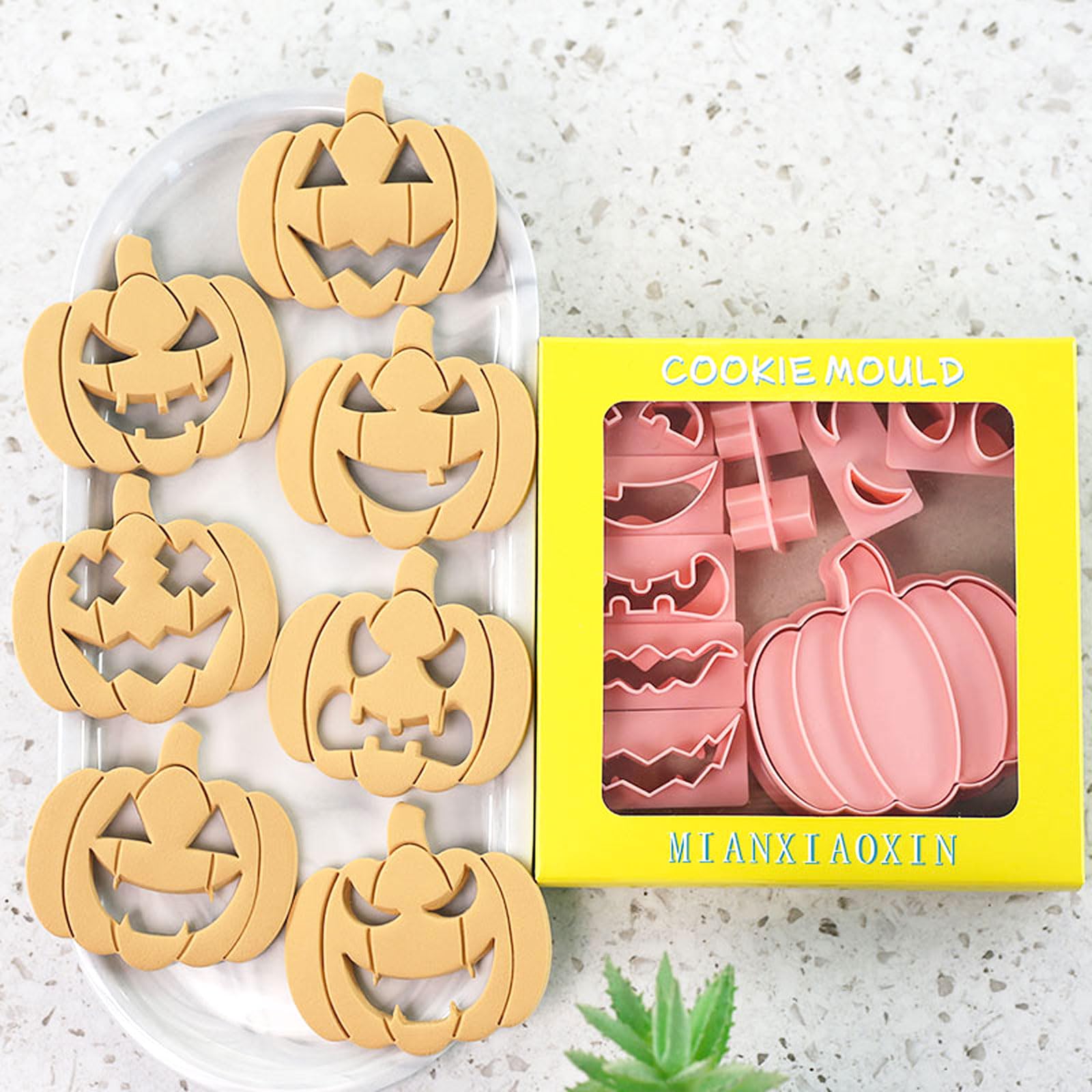 Photo 1 of 10Pcs Halloween Cookie Cutters - 3D Raise Pumpkin Cookie Cutter - Pumpkin Cookie Cutters for Halloween Party Decorations - Day of the Dead Decorations - Halloween Cake Decor