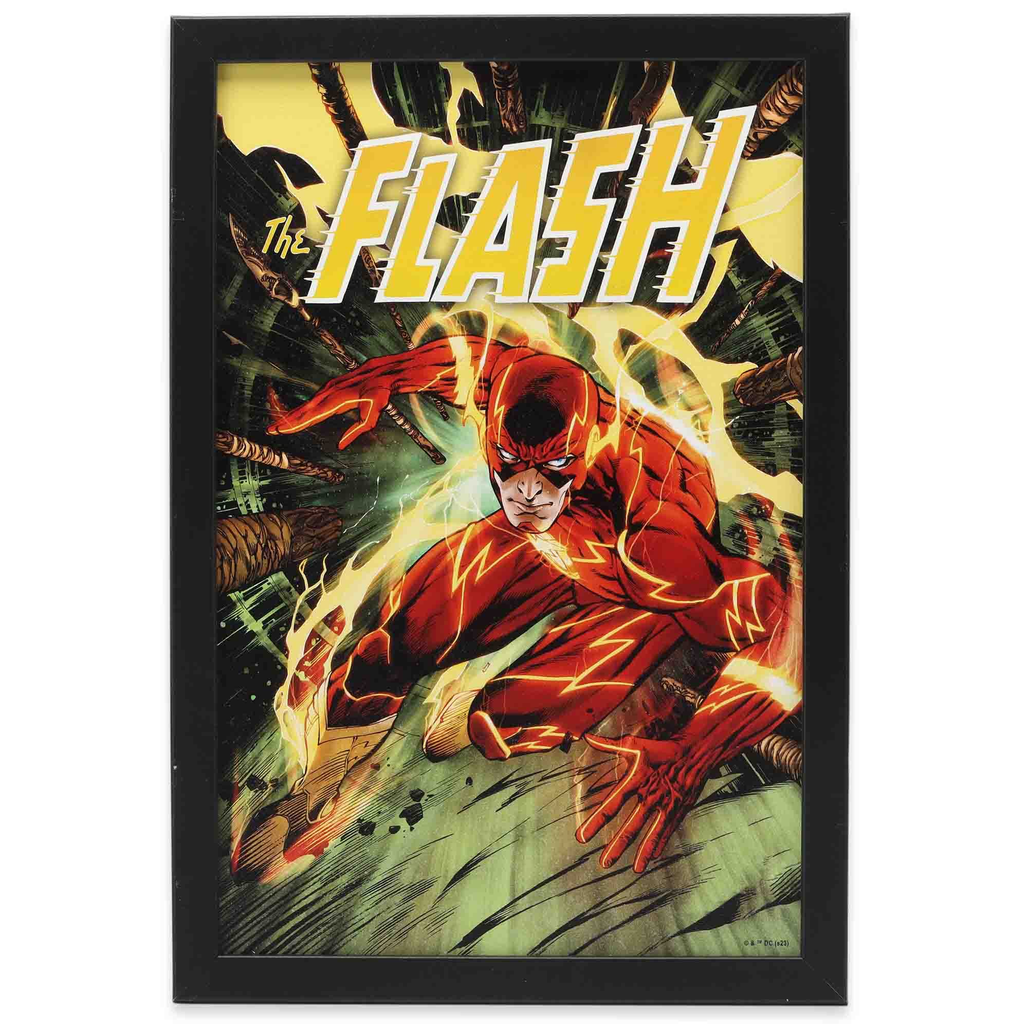 Mua DC Comics The Flash Fiery Scene Framed Wood Wall Decor - The Flash ...