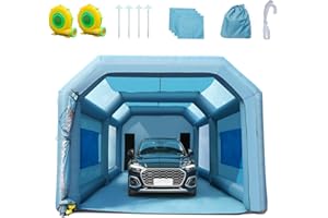 VEVOR 23x13x8.5ft Inflatable Paint Booth, Inflatable Spray Booth, High Powerful 480W+750W Blowers Spray Booth Tent, Car Paint Tent Air Filter System for Car Parking Workstation Motorcycle Garage