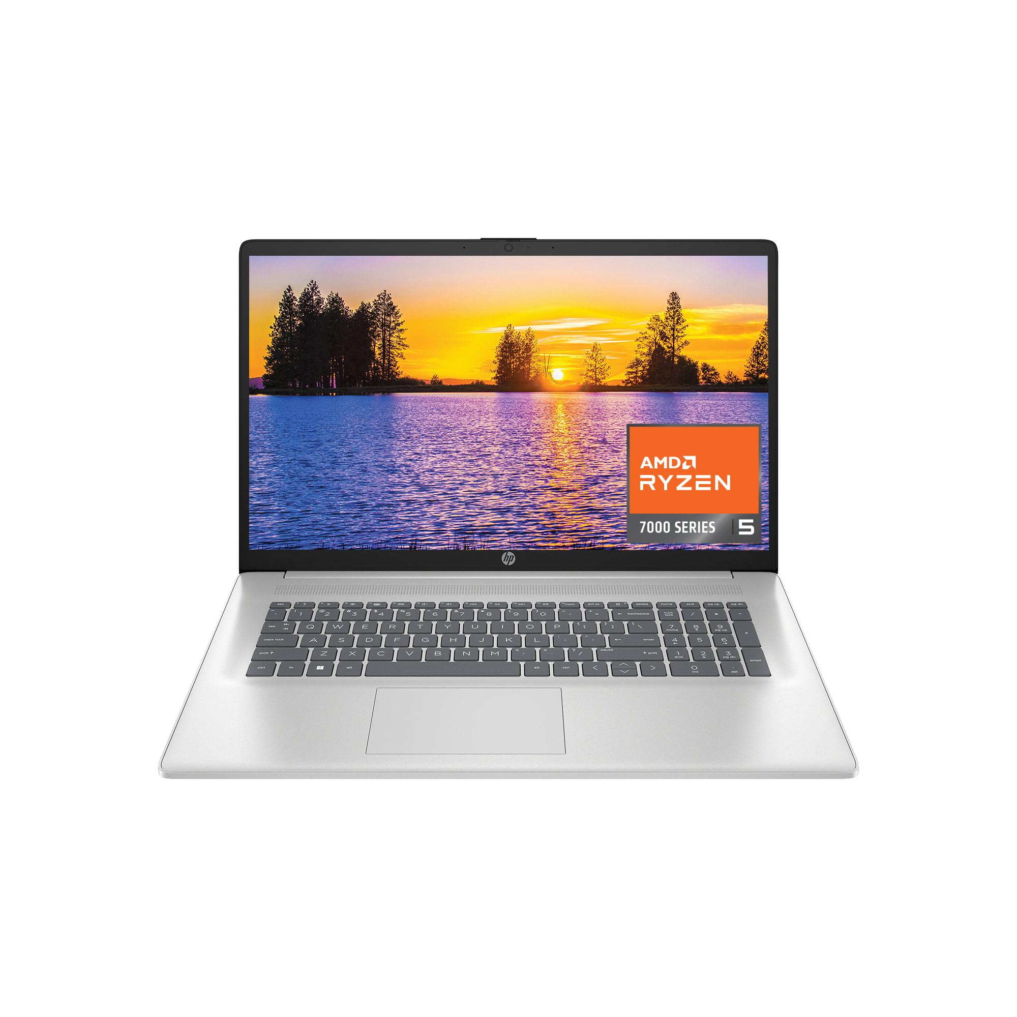 HP 17.3 inch Laptop, FHD Display, AMD Ryzen 5 7520U, 16 GB RAM, 512 GB SSD, AMD Radeon Graphics, Windows 11 Home, 17-cp2099nr (2024)