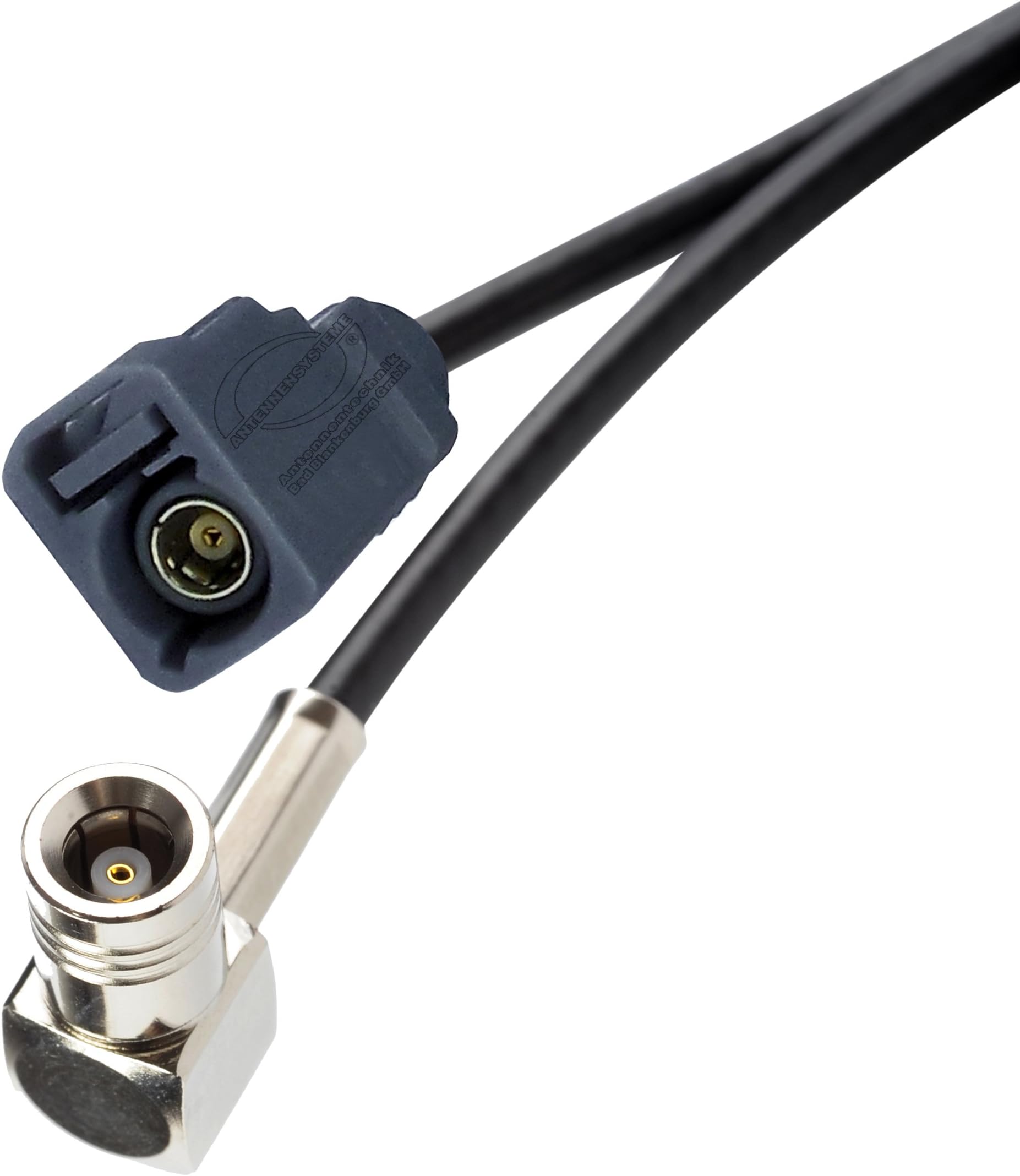 Antennentechnik Bad Blankenburg 2457.01 DAB ACTIVE EXTENSION CABLE – 5 m – RG 174, SMB (F) – Fakra (F) to open Angle)