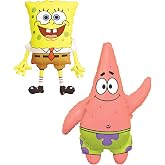 Toyland&reg; Pack Of 2 - Spongebob Squarepants and Patrick Star Foil Balloons - 1 x 29 Inch Spongebob &amp; 1 x 36 Inch Patrick Shaped Character Foil Balloons