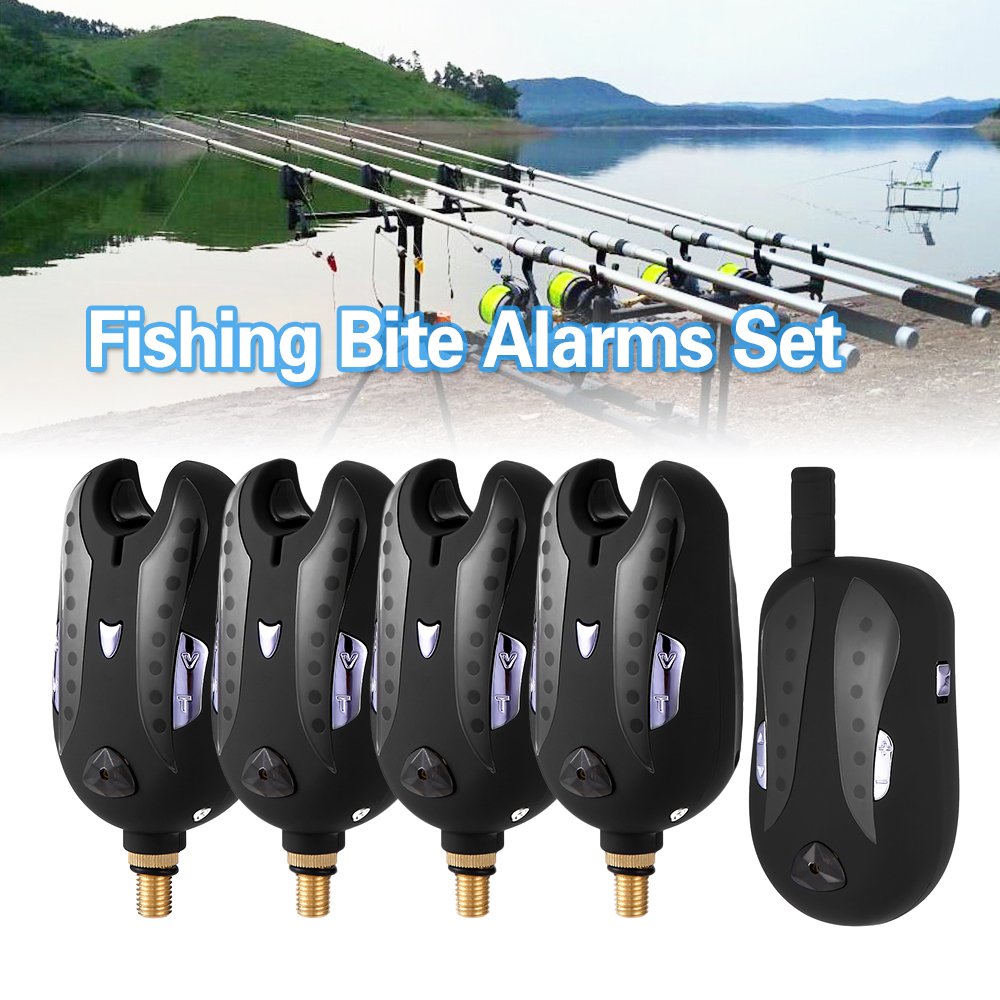 Lixada Wireless Digital Fishing Alarm Fishing Bite Alarms Set Fishing