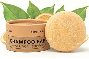 Zero Waste MVMT Shampoo Bar | Sweet Orange + Grapefruit | Eco-friendly Shampoo with Travel Container | Natural Salon Quality 