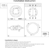 T-SUN 12W LED Ceiling Light 1080LM 6000K Round Dome Waterproof Flush Mount view 6