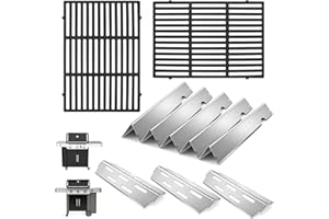 YOUFIRE Genesis II Grill Parts for Weber Grill Grates Flavorizer Bars for Weber Genesis II GS4 Cooking Grates Heat Deflector Replacement Parts for Weber Genesis 2 E-310 E-315 S-335 Grill Accessories