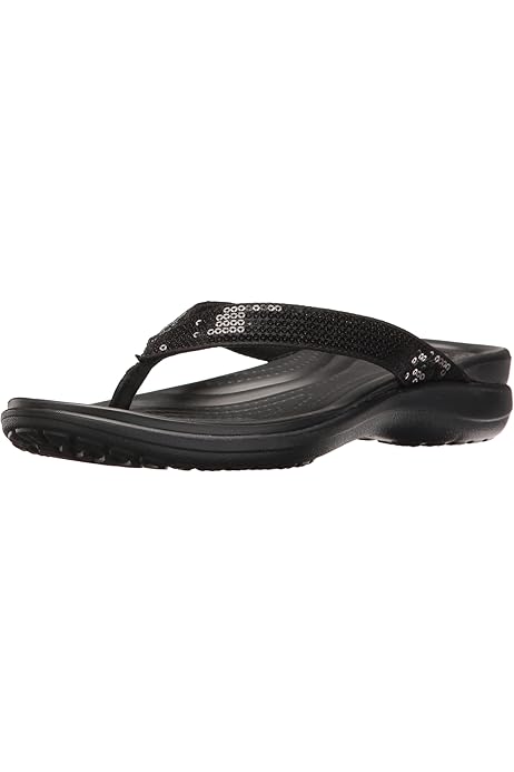crocs women's capri v sequin flip flop
