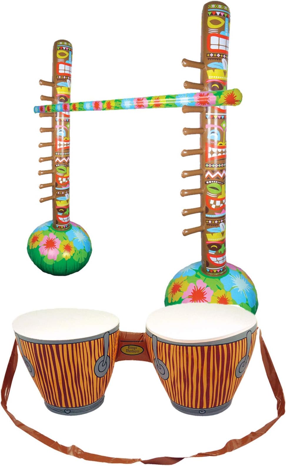 labreeze Hawaiian Inflatable Bongo Drums & Limbo Tropical Bar Game Beach Party Supply