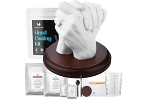 Hula Home Hand Casting Kit for Couples or Family with Mounting Plaque | Anniversary DIY Gifts Her & Him, Keepsake Sculpture Wedding Kids,