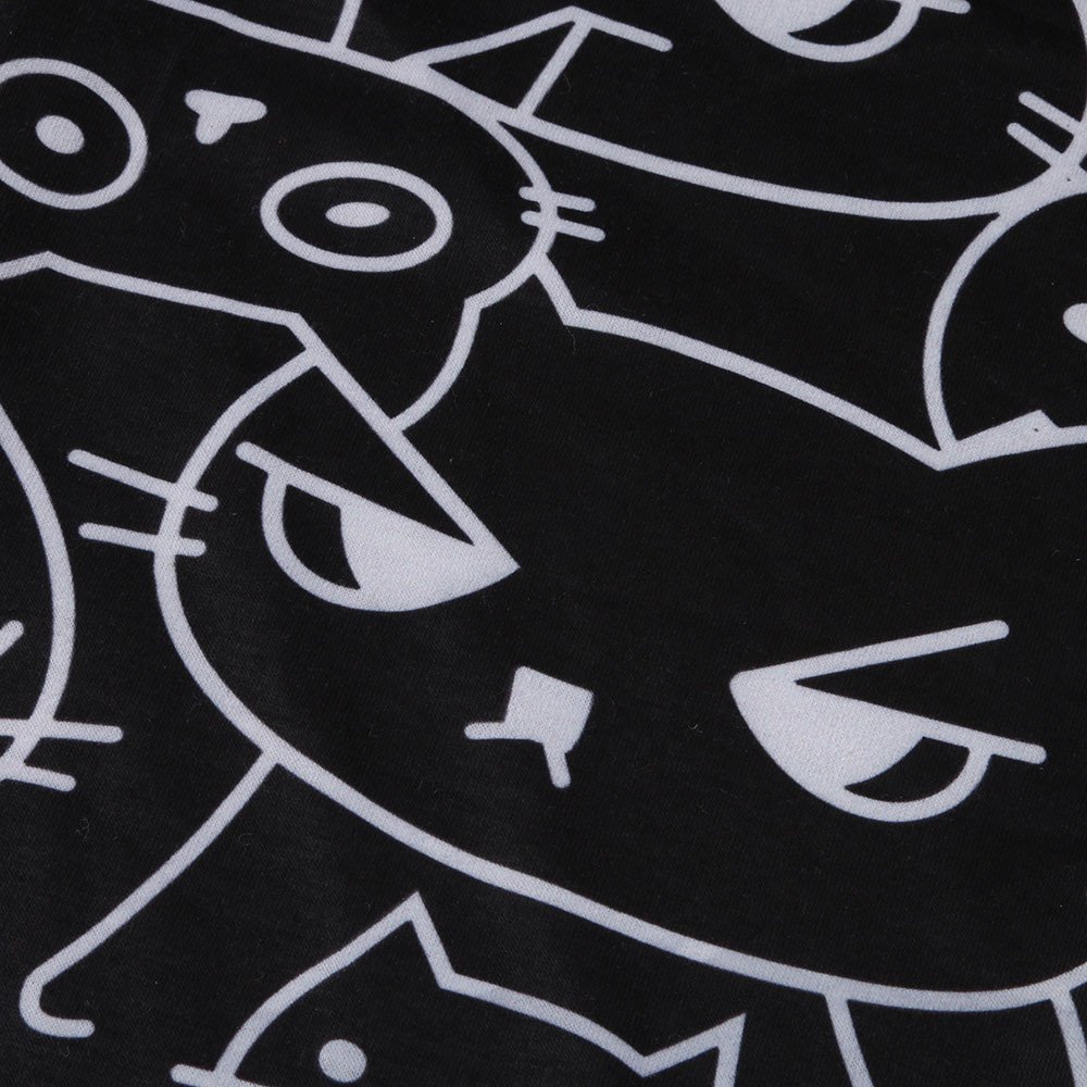 catmoew Frau Cat Drucken Hose mit weitem Bein Frauen Beiläufig Katzendrucke Kordelzug Hose Gamaschen Leggings