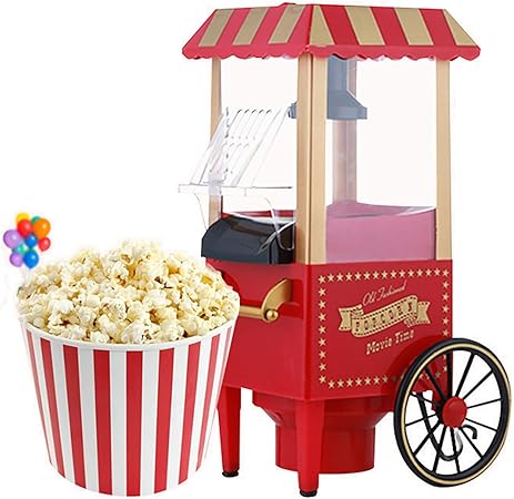 Amazon Vanra ポップコーンメーカー 家庭用 簡単操作 ポップコーン ポップコーンポッパーマシン ミニ ヴィンテージ 車 レッド 調理器具 食器 おもちゃ