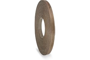 UNMAR Walnut Veneer Edge Banding 1/2 inch x 25 ft Iron On Adhesive Real Wood Flexible Edging Tape Trim Dark Brown Laminate Plywood Furniture Countertop Cabinet Formica Repair Strip Molding Roll Easy Trimmer