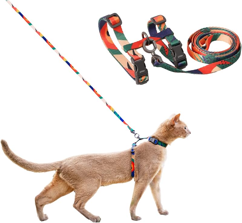 pidan Cat Harness and Leash Set XL Escape Proof Adjustable Multicolor