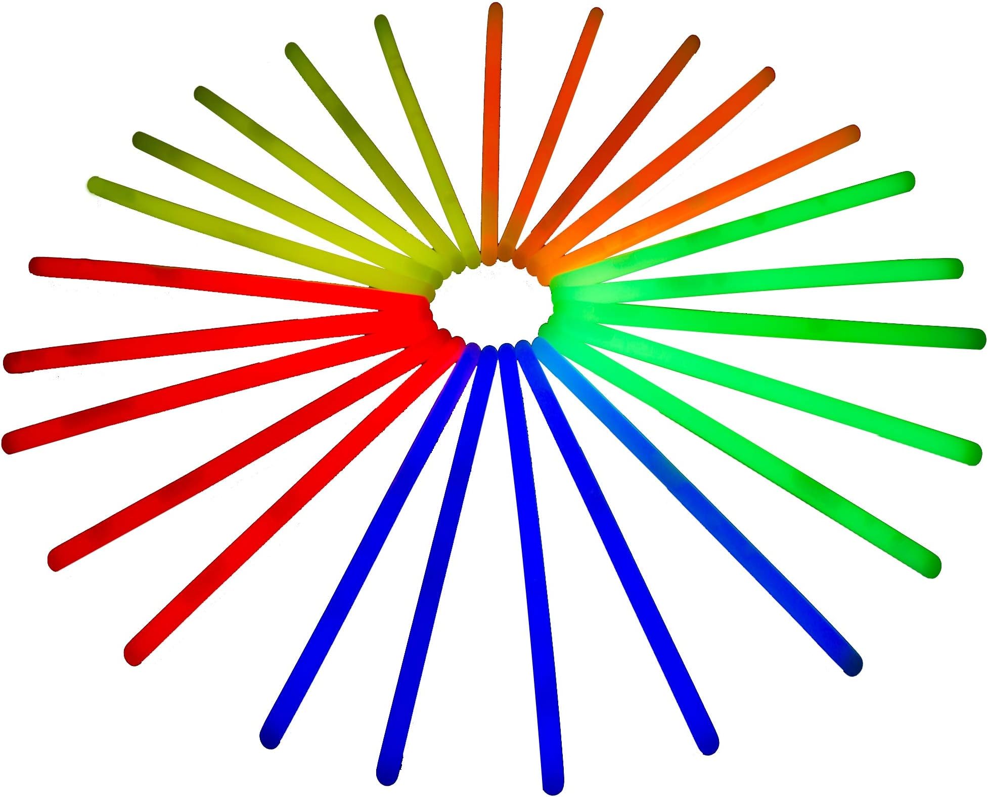 Windy City Novelties - 25 Pack - 10” Premium Glow Stick | Assorted Colors | Bulk Party Favors, Halloween Party Favors, Halloween Decor, Halloween Costume Accessories, Trick-or-Treating, Raves, EDM