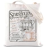 KUIYAI TV Show Merchandise Inspired Tote Bag Luke’s Diner Gift Stars Hollow Shoulder Bag For Fans (StarsHollowToteS)