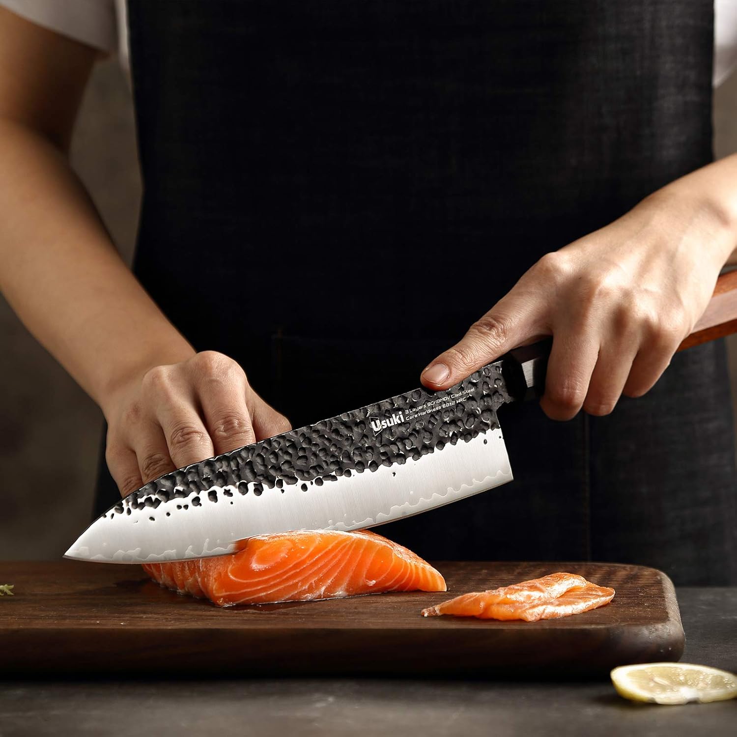 Gyuto Chef’s Knife, 8 inch Japanese Chef Knife 3 layers 9CR18MOV Clad Steel Japanese Kitchen Knife, Alloy Steel Gyuto Knife, Sushi Knife for Kitchen/Restaurant, Octagonal Handle, Gift Box: Kitchen & Dining