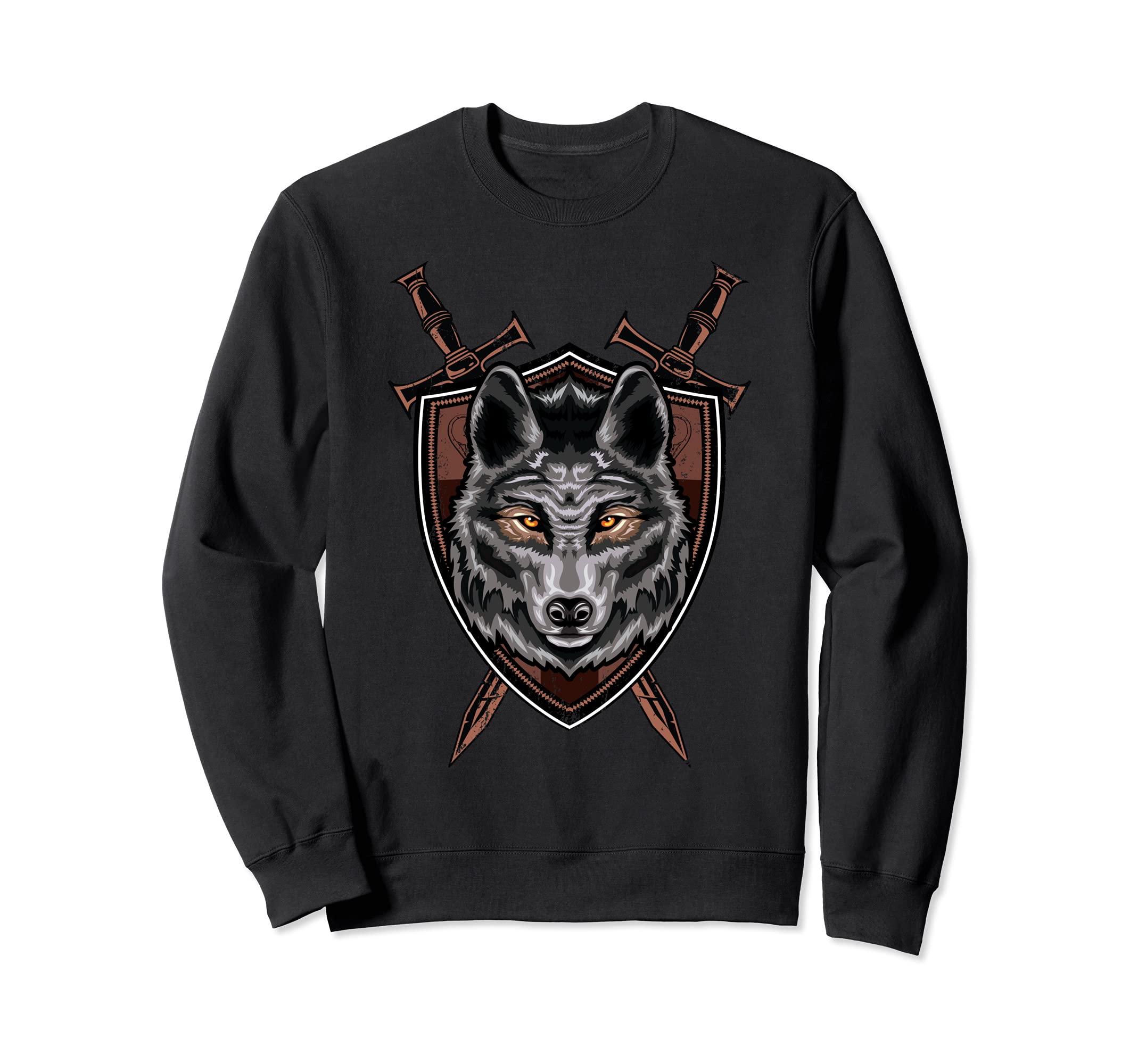 Wolf Sword Shield Renaissance Medieval Knight House Sigil Sweatshirt