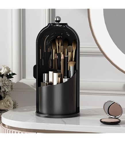Amazon.com: GAXmi Makeup Brush Holder with Lid Cosmetic Tools