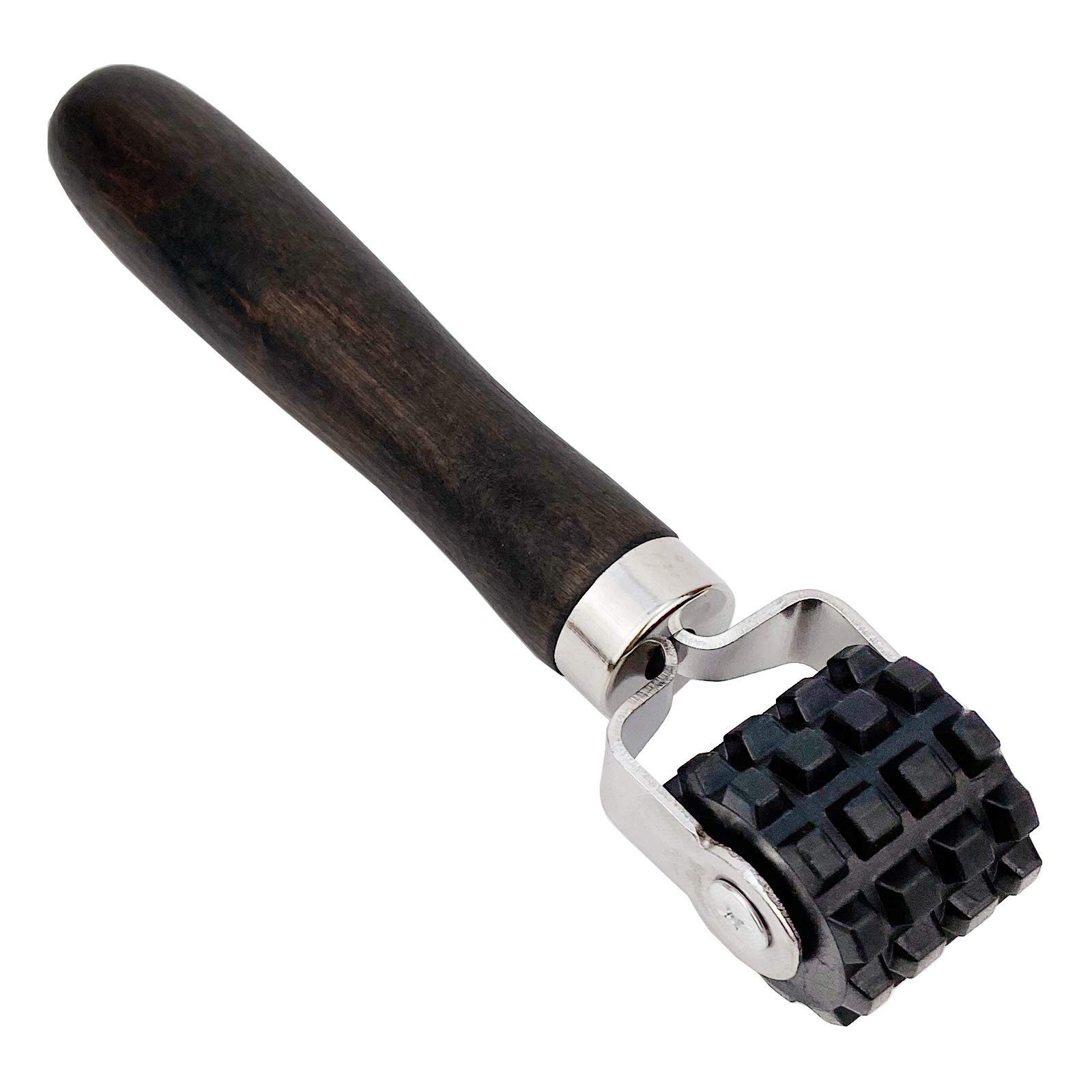 Ewrap Professional Wheel Roller for Auto Audio Sound Deadening Application, Seam Roller for Heat Abatement Mat, with Wood Handle, 3.8 * 18CM