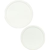CorningWare FS-1-PC 2.5Qt and F-5-PC 1.5Qt French White Lids - Made in USA | Non-Porous Surface | Refrigerator Ready | Easy-Clean Design | Stackable Storage