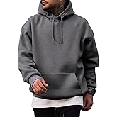 JMIERR Mens Casual Cotton Hooded Collar Drawstring Hoodies Pullover Sweatshirts Casual Long Sleeve Shirts