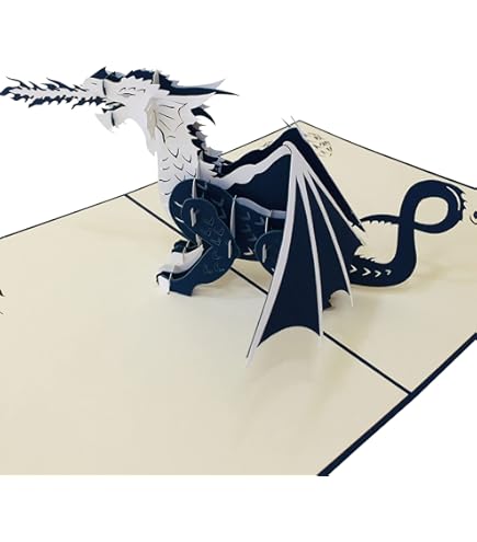 Tarjeta 3D Dragón Pop-Up - Para Cumpleaños, Aniversarios - Hecha A Mano - Diseño Fantasía